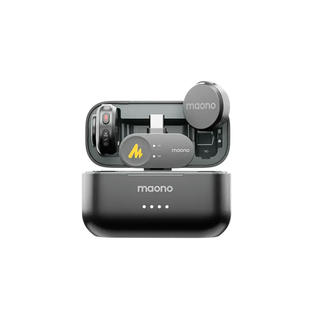 MICROFONO MAONO WM650 PA3 INALÁMBRICO TRIPLE RECEPTOR (USB-C + LIGHTNING + CAMARA) / CANCELACION DE