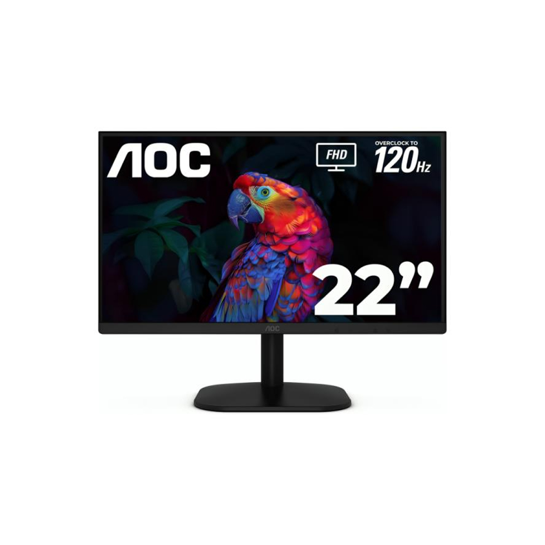 MONITOR AOC 22B35HM23 22 PULG PLANA FULL HD 1920 X 1080 120HZ LED ADAPTIVE SYNC HDMI / VGA / 3.5MM N
