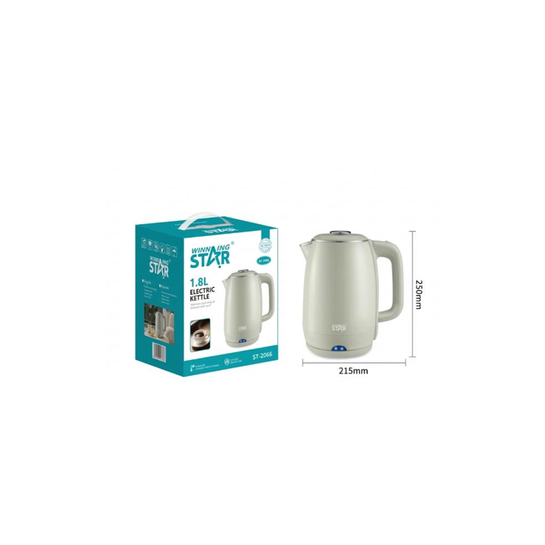 HERVIDOR ELÉCTRICO WINNING STAR ST-2066 1000W 1.8L RSH-1742-WST-110V-14622 BLANCO