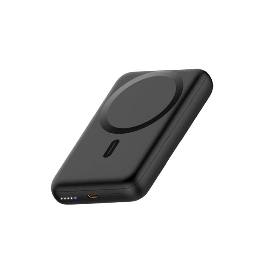 POWER BANK NOVA PB-1511 10000MAH CARGA USB-C 20W/CARGA INALÁMBRICA MAGNÉTICA QI 15W NEGRO
